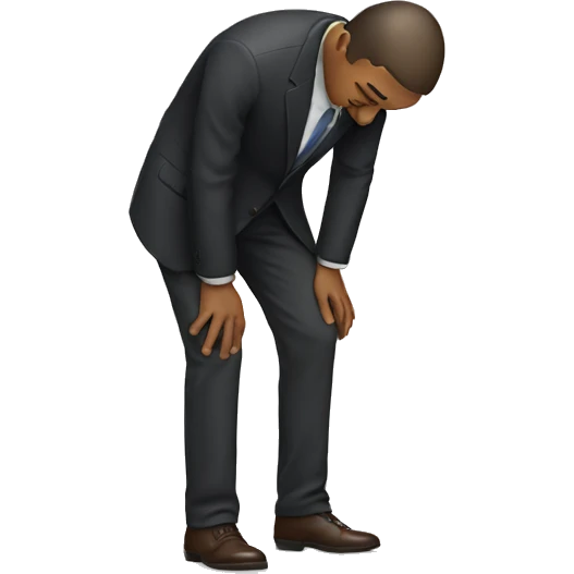 a man who is bowing
 emoji
