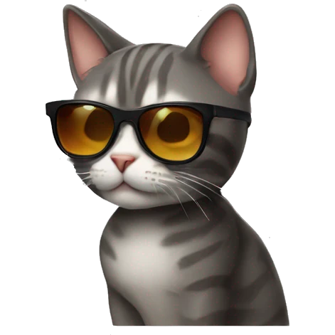 Cat with sunglasses emoji