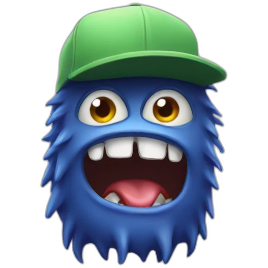 onster wearing cap emoji