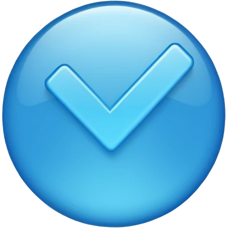 blue checkmark emoji