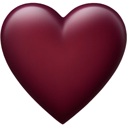 The burgundy heart emoji