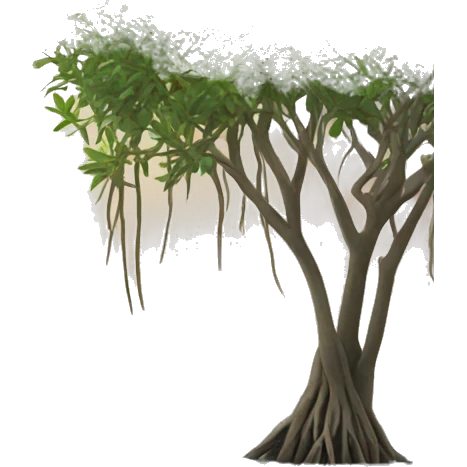 Mangroves in the water emoji