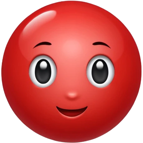 glitter bolinha vermelha pequena emoji