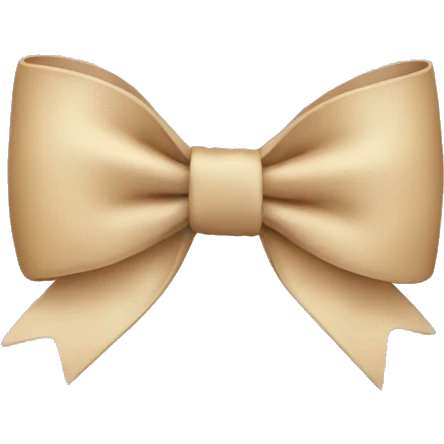 Beige bow emoji
