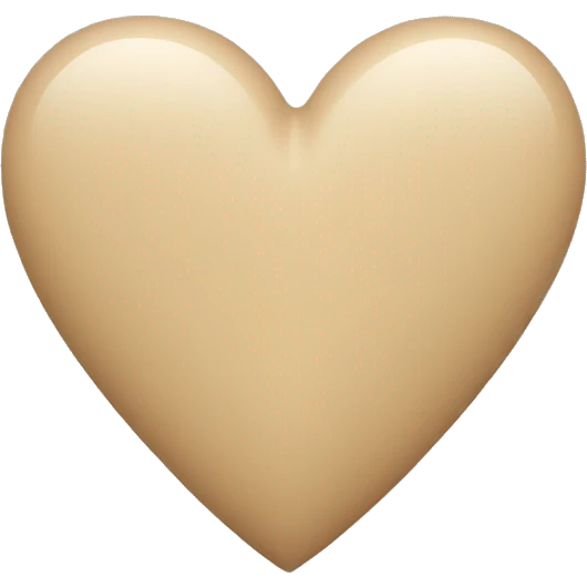 Beige heart emoji