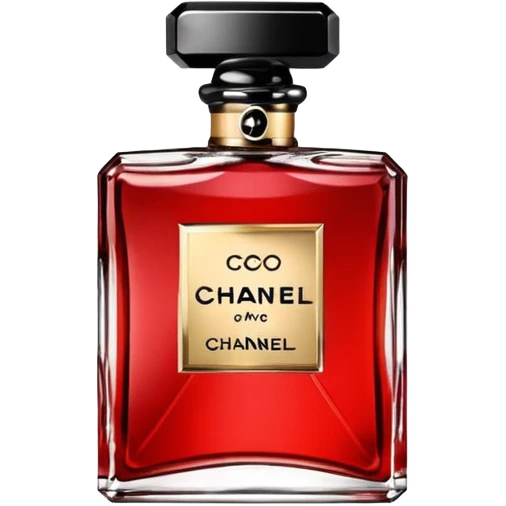 red elegant COCO CHANEL perfume emoji