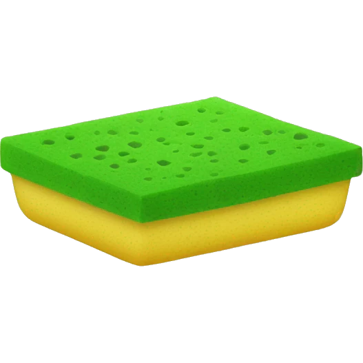 green flat square dish sponge emoji