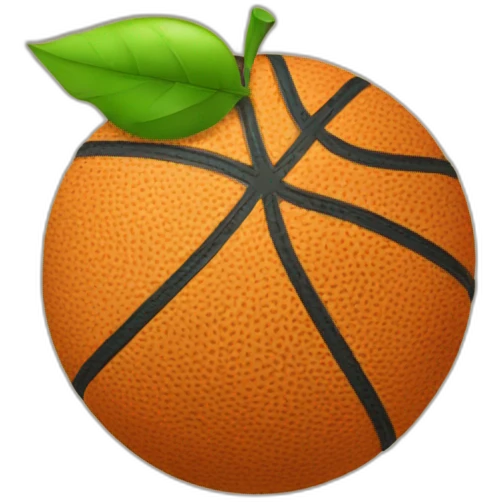 ballon de basket sur une pomme emoji