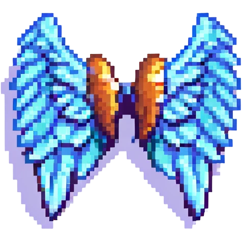 a pair of wings pixel art style emoji