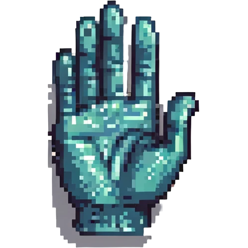 black hand shows sign super emoji