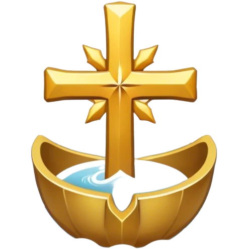 baptized emblem white emoji