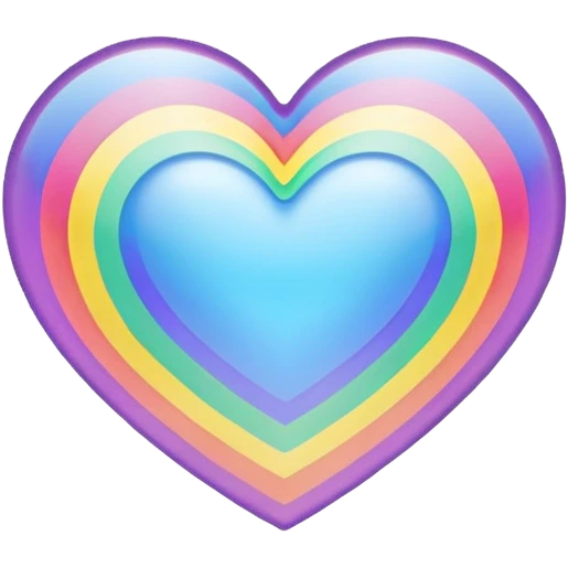 Coracao arco iris emoji