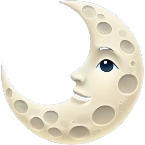 moon on the sky background emoji