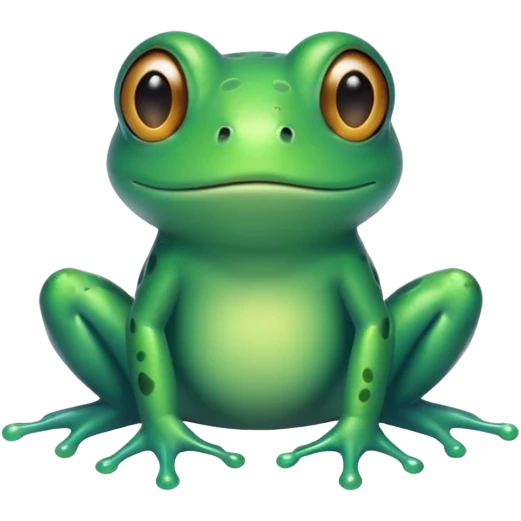 cyan cute frog minimalistic emoji