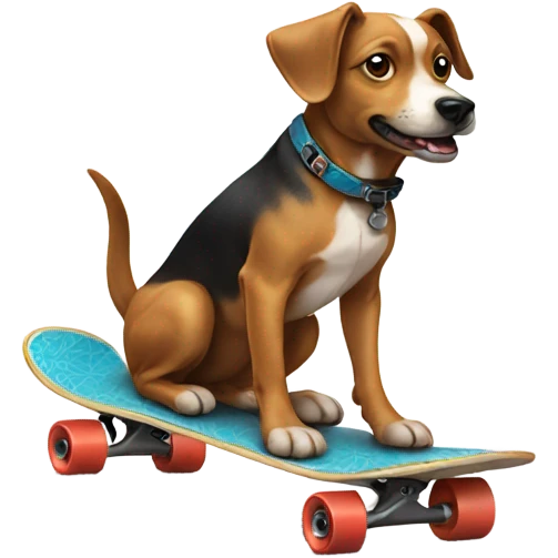 Dog on skateboard  emoji