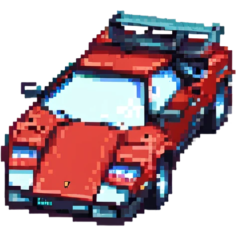 красная Lamborghini Countach, no background emoji