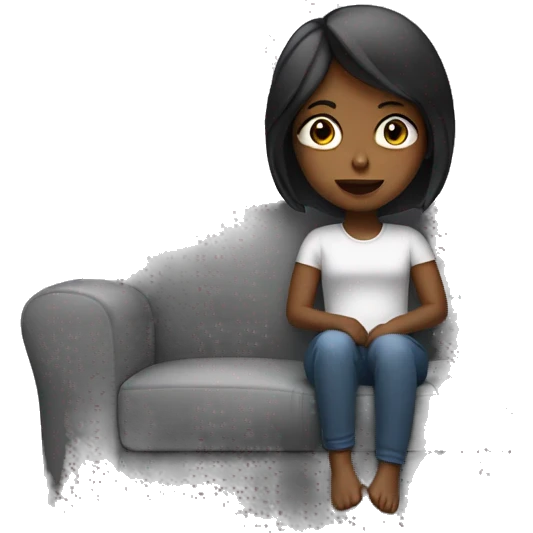 girl sitting on the couch emoji