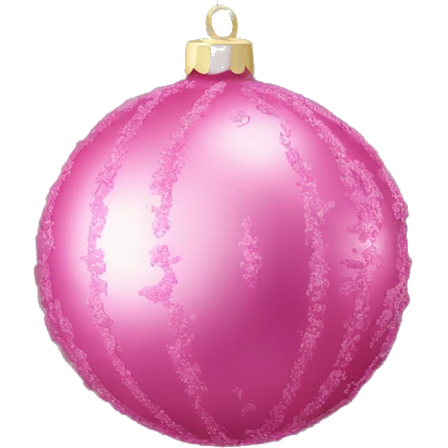 Pink ornaments on a Christmas tree￼ emoji