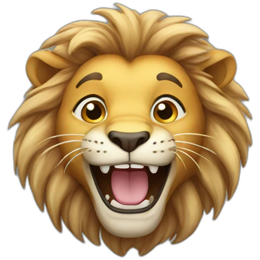 happy lion emoji