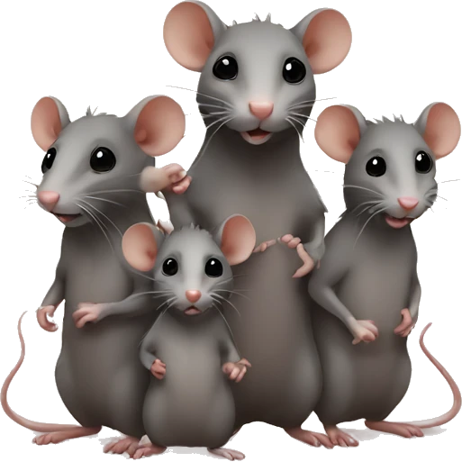 Rats with their family  emoji