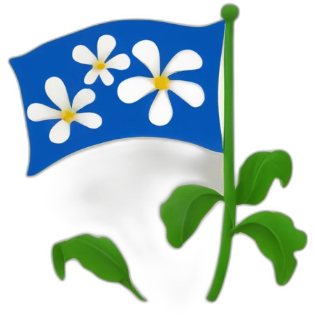 Drapeau blanc avec des fleurs de lys emoji