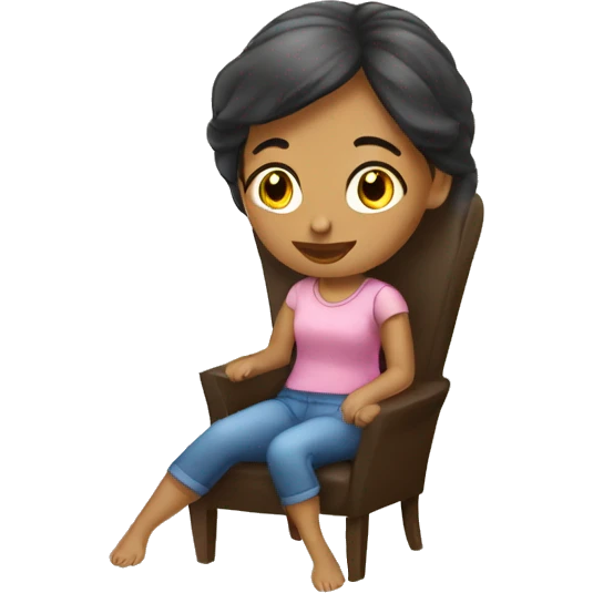 Une fille sur un fauteuil emoji
