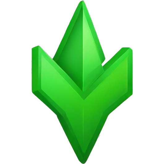 Green increase arrow emoji