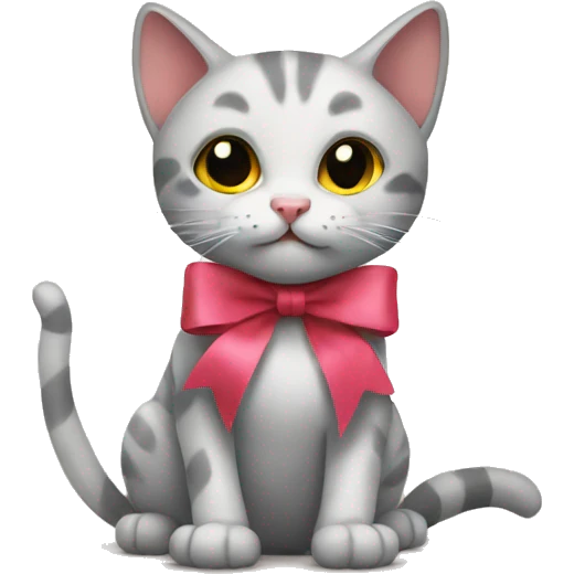 Cat with a ribbon  emoji