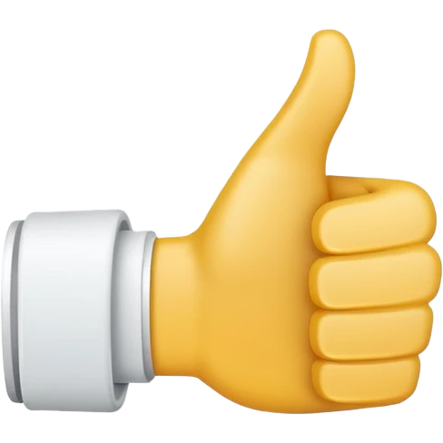 Checkmark and thumbs up emoji