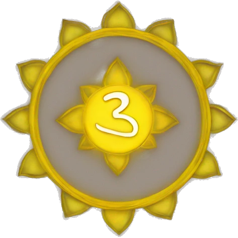 Yellow 3 chakra symbol  emoji