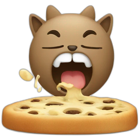 chat qui mange emoji