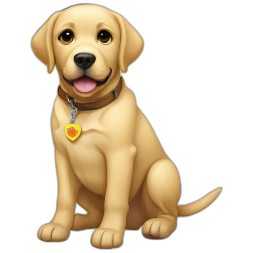 labrador con bandera ucraniana emoji