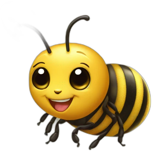 Happy bee emoji