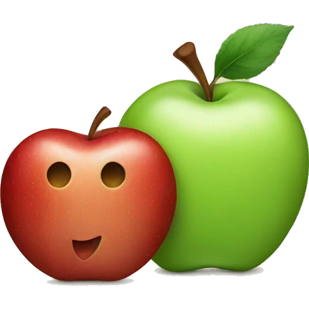 apple with polkadota emoji