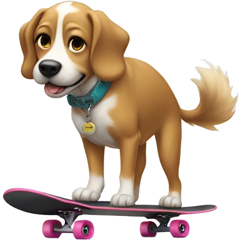 Dog riding skateboard emoji