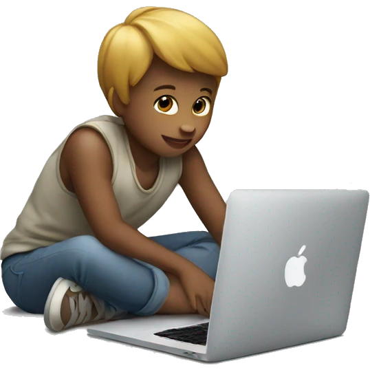 child & macbook emoji