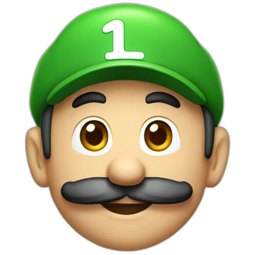 1 Luigi whith a green cap emoji