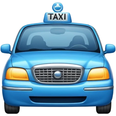 blue taxi emoji