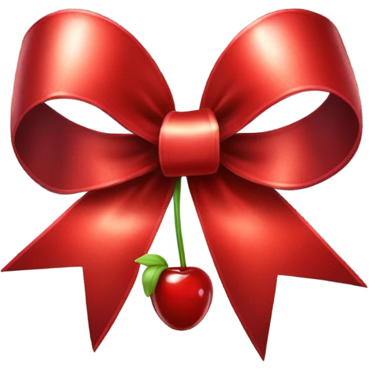 Bow with a cherrie emoji