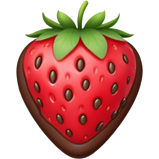 Chocolate covered strawberry  emoji