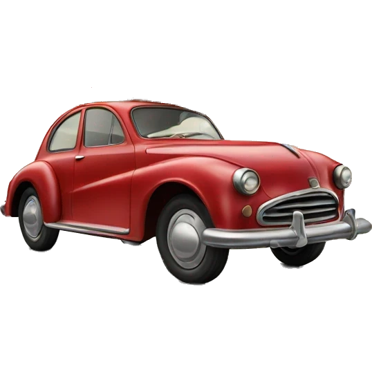 Vintage car with a Christmas tree on the top (lights are on) emoji