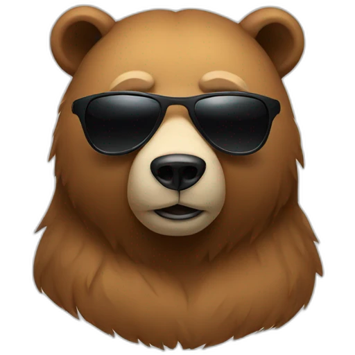 Bear with sunglasses emoji