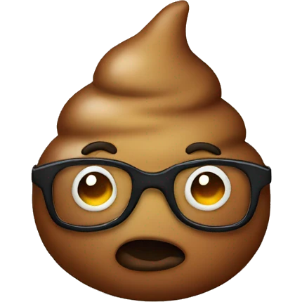Poop with glasses emoji