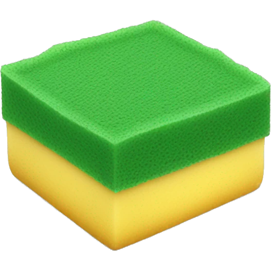 green flat square dish sponge emoji
