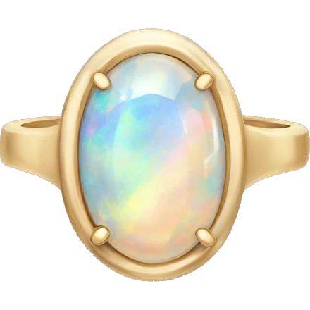 opal and gold engagement ring  emoji