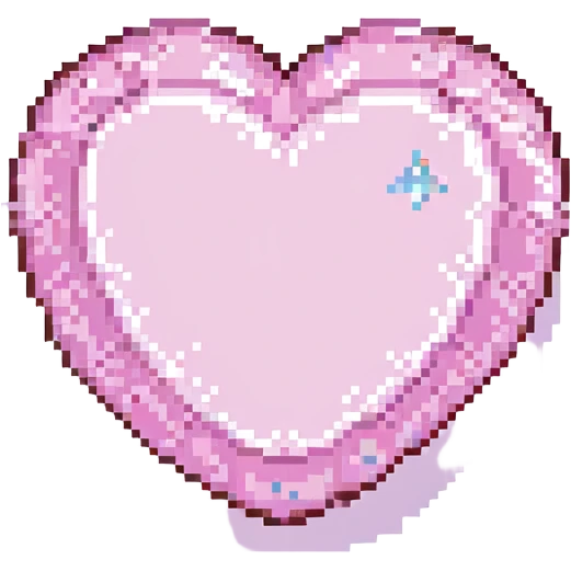 pink heart pixel art emoji