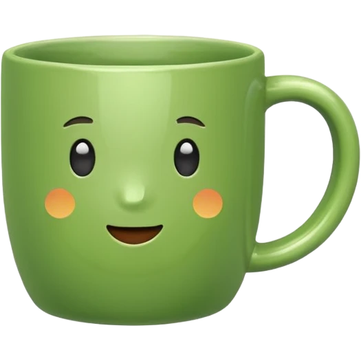 green mug with no face emoji