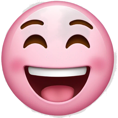 Light pink laughing emoji