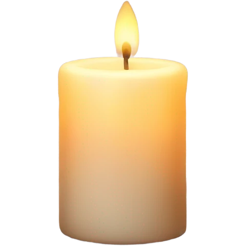  A single lit candle casting a soft glow. emoji