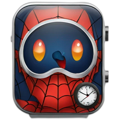 Funny spiderman timer clock emoji